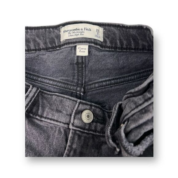 Abercrombie & Fitch The 90s Straight Ultra High Rise Curve Love 26 2R - Picture 5 of 5